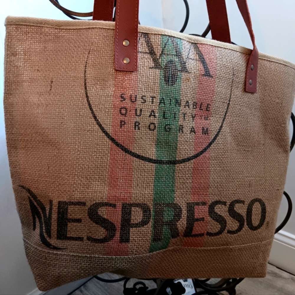 Nespresso Jute Tote Bag Large Pefect Condition
